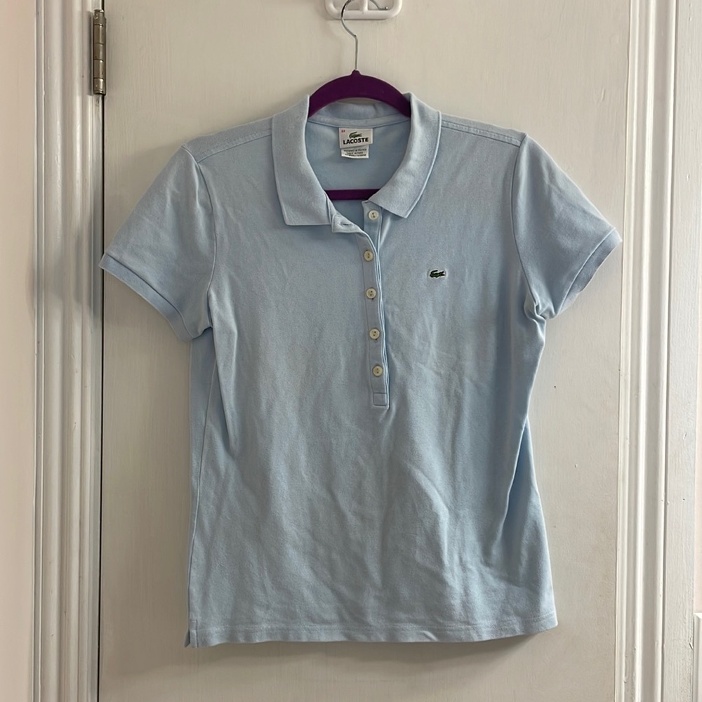 Lacoste 44 light blue polo